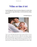 Viêm cơ tim ở trẻ