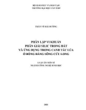 Luận án Tiến sĩ: Phân lập vi khuẩn phân giải silic trong đất và ứng dụng trong canh tác lúa ở Đồng bằng sông Cửu Long