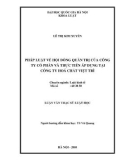 Luận văn Thạc sĩ Luật học: Pháp luật về Hội đồng quản trị của công ty cổ phần và thực tiễn áp dụng tại công ty Hoá chất Việt Trì