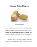 Sử dụng thuốc chống nôn