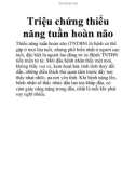 Triệu chứng thiểu năng tuần hoàn não