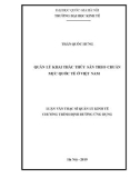 Luận văn Thạc sĩ Quản lý kinh tế: Quản lý khai thác thủy sản theo chuẩn mực quốc tế ở Việt Nam