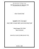 Tóm tắt Luận án Tiến sĩ Ngữ văn: Nghiên cứu văn bản Ngự chế cổ kim thể cách thi pháp tập