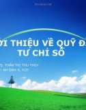 Thuyết trình: Giới thiệu quỹ đầu tư chỉ số