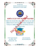 Khóa luận tốt nghiệp: Nhân tố ảnh hưởng đến việc áp dụng các mô hình sử dụng đất sản xuất nông nghiệp bền vững của nông hộ tại các xã vùng cát của Huyện Hải Lăng