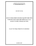 Luận văn Thạc sĩ Giáo dục: Quản lý hoạt động giáo dục đạo đức học sinh ở trường trung học phổ thông Quan Lạn huyện Vân Đồn tỉnh Quảng Ninh