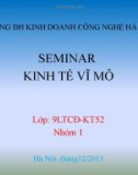 Thuyết minh: Chính sách kinh tế vĩ mô