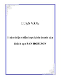 LUẬN VĂN: Hoàn thiện chiến lược kinh doanh của khách sạn PAN HORIZON