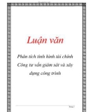 Luận văn đề tài : Phân tích tình hình tài chính Công tư vấn giám sát và xây dựng công trình