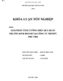 Khóa luận tốt nghiệp: Giải pháp tăng cường hiệu quả quản trị vốn kinh doanh tại Công ty Trí Đức Phú Thọ