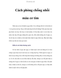 Cách phòng chống nhồi máu cơ tim