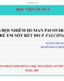 Báo cáo: Đồng/bội nhiễm Human pavovirus B19 ở trẻ em sốt rét do P. Falciparum - Nguyễn Lĩnh Toàn