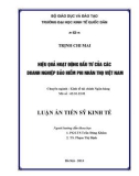 Luận án Tiến sĩ Kinh tế: Hoàn thiện hoạt động đầu tư của các doanh nghiệp bảo hiểm phi nhân thọ Việt Nam