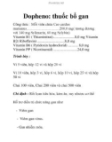 Dopheno: thuốc bổ gan