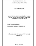 Tóm tắt Luận văn Thạc sĩ Công nghệ thông tin: Đo sự hài lòng của người dùng với hệ thống thông tin dựa trên web: Một nghiên cứu thực nghiệm