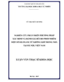 Luận văn Thạc sĩ Khoa học: Nghiên cứu phát triển phương pháp xác định và đánh giá rủi ro phơi nhiễm một số siloxane từ không khí trong nhà tại Hà Nội, Việt Nam