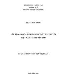 Luận án tiến sĩ Văn học Việt Nam: Yếu tố văn hóa dân gian trong tiểu thuyết Việt Nam từ 1986 đến 2000