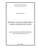 Luận văn Thạc sĩ Tài chính ngân hàng: Phân tích và dự báo tài chính Công ty cổ phần Cáp treo Núi Bà Tây Ninh