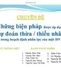 Chuyên đề: Những biện pháp được áp dụng khi dự đoán thừa / thiếu nhân lực trong hoạch định nhân lực của một doanh nghiệp