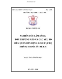 Luận án tiến sĩ Y học: Nghiên cứu lâm sàng, tổn thương não và các yếu tố liên quan đến động kinh cục bộ kháng thuốc ở trẻ em