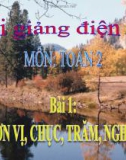 Bài giảng Đơn vị, chục, trăm, nghìn - Toán 2 - GV.Lê Văn Hải