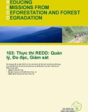 Thực thi REDD: Quản lý, Đo đạc, Giám sát