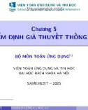 Bài giảng Xác suất thống kê: Chương 5.3 - So sánh