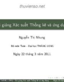 Bài giảng Xác suất thống kê và ứng dụng trong kinh tế xã hội: Chương 5.4 - Nguyễn Thị Nhung