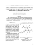 Using a combination of theoretical descriptors and a neural network to predict the activity of a set of N-alkyl-n-acyl- -aminoamide derivatives