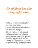 Cơ sở khoa học của công nghệ nano