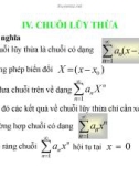 Bài giảng Giải tích 1 - Chương 5: Chuỗi lũy thừa