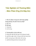 Trắc Nghiệm về Thường Biến - Mức Phản Ứng (Có Đáp Án)