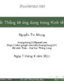 Bài giảng Xác suất thống kê và ứng dụng trong kinh tế xã hội: Chương 1 - Nguyễn Thị Nhung (ĐH Thăng Long)