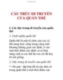 Tài liệu: Cấu trúc di truyền của quần thể