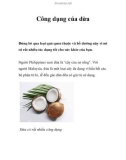 Công dụng của dừa