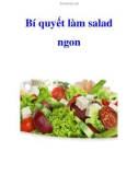 Bí quyết làm salad ngon