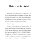 Quản lý giờ ăn của trẻ