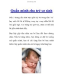 Quấn mình cho trẻ sơ sinh