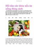 Dồi dào sức khỏe nếu ăn uống đúng cách