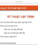 Bài giảng Công nghệ phần mềm - Chương 8: Kỹ thuật lập trình