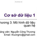 Cơ sở dữ liệu 1_Chương 3: Mô hình dữ liệu quan hệ