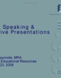 Public Speaking and Effective Presentations