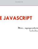 Bài giảng More Javascript