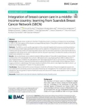 Integration of breast cancer care in a middleincome country: Learning from Suandok Breast Cancer Network (SBCN)