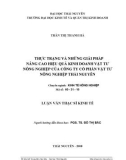 Luận văn Thạc sĩ Kinh tế: Thực trạng và những giải pháp nâng cao hiệu quả kinh doanh vật tư nông nghiệp của công ty cổ phần vật tư nông nghiệp Thái Nguyên