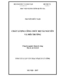 Tóm tắt Luận văn thạc sĩ Quản lý công: Chất lượng công chức Bộ Tài nguyên và Môi trường