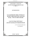 Luận văn thạc sĩ Quản trị kinh doanh: Các giải pháp huy động vốn đầu tư để phát triển kinh tế du lịch tỉnh Bà Rịa – Vũng Tàu đến năm 2020