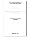 Luận văn Thạc sĩ Luật kinh tế: Pháp luật Việt Nam về điều kiện kinh doanh dịch vụ du lịch