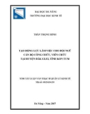 Tóm tắt luận văn Thạc sĩ Quản trị kinh doanh: Tạo động lực làm việc cho đội ngũ cán bộ công chức, viên chức tại huyện Đăk Glei – tỉnh Kon Tum