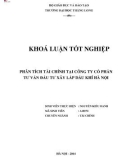 Khóa luận tốt nghiệp: Phân tích tài chính tài tại Công ty cổ phần tư vấn đầu tư xây lắp dầu khí Hà Nội